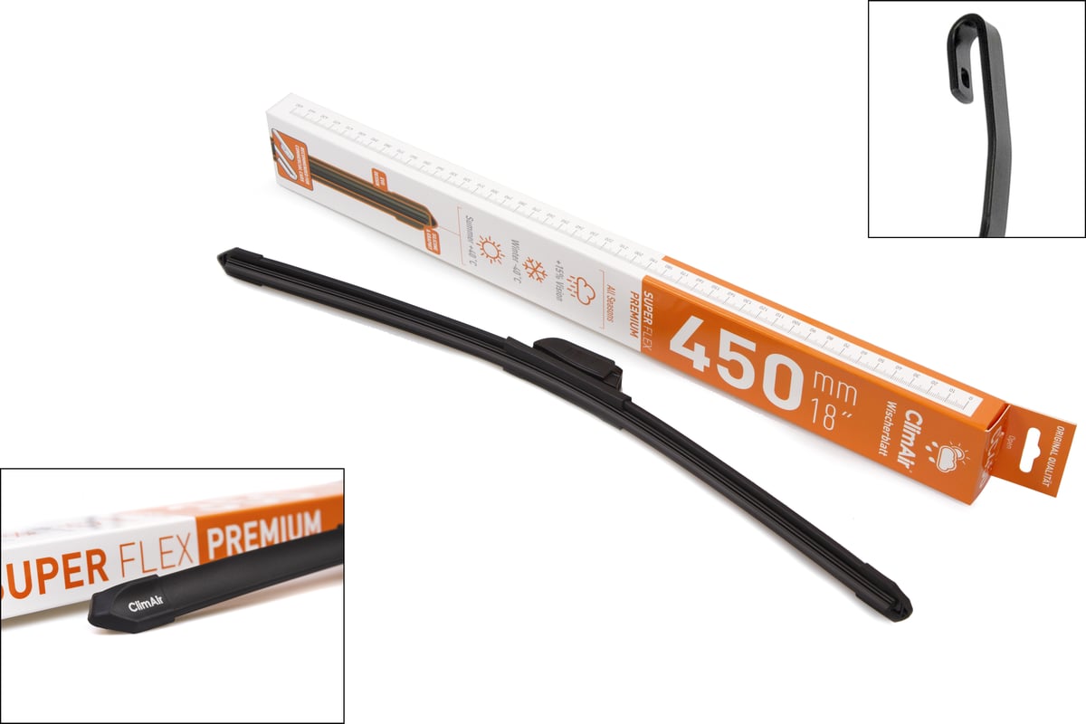 Щетка стеклоочистителя всесезонная бескаркасная SUPER FLEX PREMIUM 18 ...