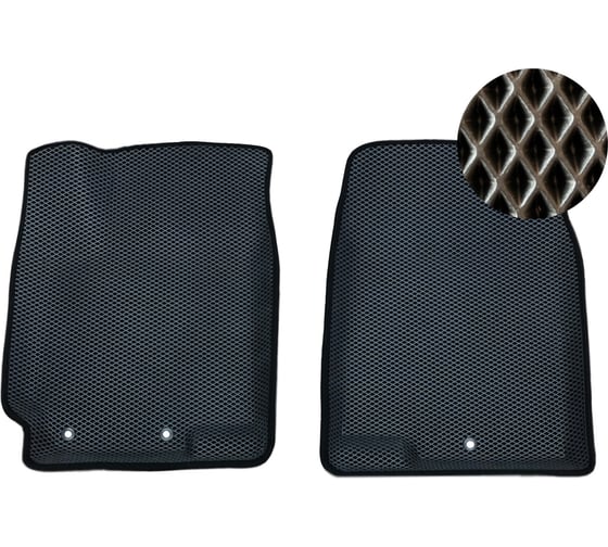Коврики 3D ЕВА 2шт TOYOTA BB 1 пр.руль 2000-2005 черный 2043311129327