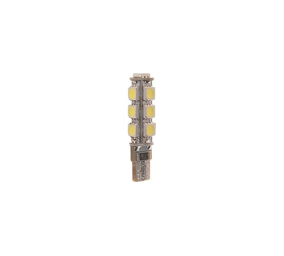 Автолампа Megapower T10W W2,1x9,5d 13 SMD 5050 WHITE 6000K с блокиратором ошибок 24V M-70221W-24 1