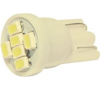 Автолампа Megapower T10W W2,1x9,5d 6 SMD 3528 YELLOW 60лм 12V M-10511Y