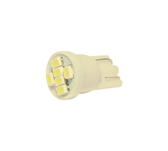 Автолампа Megapower T10W W2,1x9,5d 6 SMD 3528 YELLOW 60лм 12V M-10511Y 1