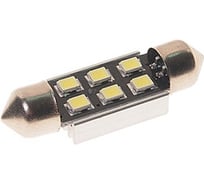 Автолампа Megapower C5W SV8,5 6 SMD 2835 WHITE 6000K 36мм 90лм 24V M-70252W-24