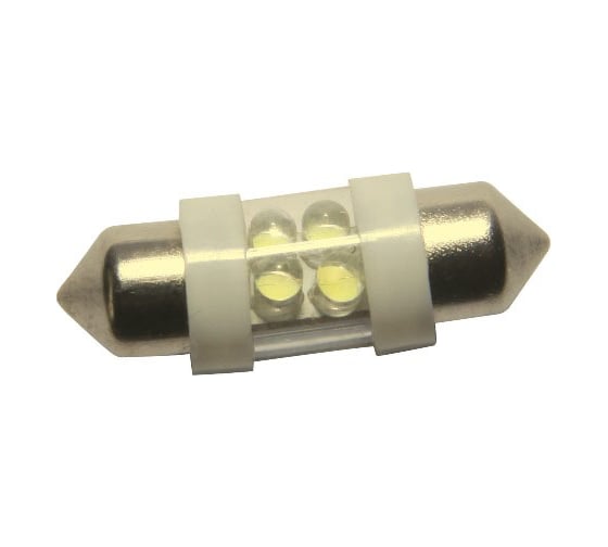Автолампа Megapower C10W SV8,5 4 LED WHITE 6000K 31мм 80лм 12V M-85151W