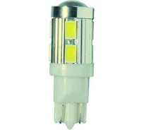 Автолампа Megapower T10W W2,1x9,5d 10 SMD 5630 WHITE 6000K 600лм 12V M-10815W