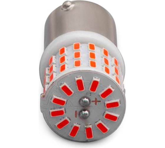 Светодиодная автолампа JR AUTOGIFT P21W 1156-3014-57 SMD-Ceramic RED, 12-30V, 1 шт. 3LS0081