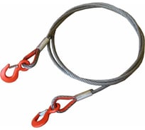 Буксировочный трос Tplus стальной, 15 т, 7 м, крюк/крюк, d: 13.0 мм T000170