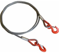 Буксировочный трос Tplus стальной 24 т, 6 м, крюк/крюк, d: 16.5 мм T000191