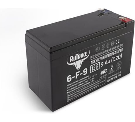 Аккумуляторная батарея Rutrike 6-F-9 (12V9A/H C20) 023273