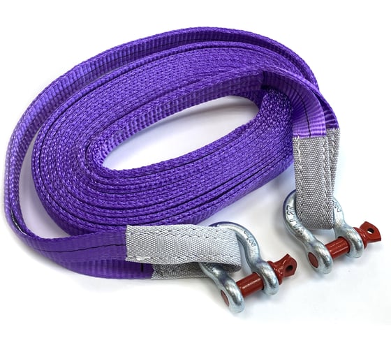 Буксировочный трос ТамбовТехСнаб 6т 5м скоба/скоба двухслойный, усиленный 7930124364456 1