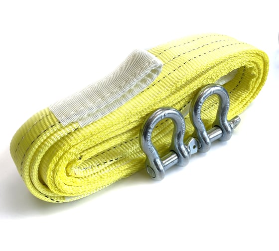 Трос буксировочный ТамбовТехСнаб 18т 6м с шаклами Двухслойный. Усиленный. 7930124364647 1