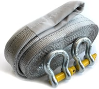 Буксировочный трос ТамбовТехСнаб 24т 10м скоба/скоба двухслойный, усиленный 7930124364777