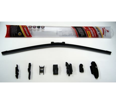 Щетка с/о бескаркасная PREMIUM 22"/55 см, 7 адаптеров SKYBEAR 701220