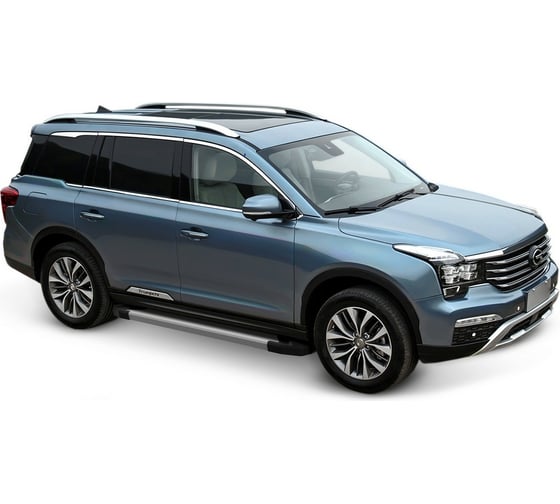 Пороги на автомобиль Rival Silver для GAC GS8 I 2019-н.в., 180 см, 2 шт., алюминий F180AL.9201.1 1