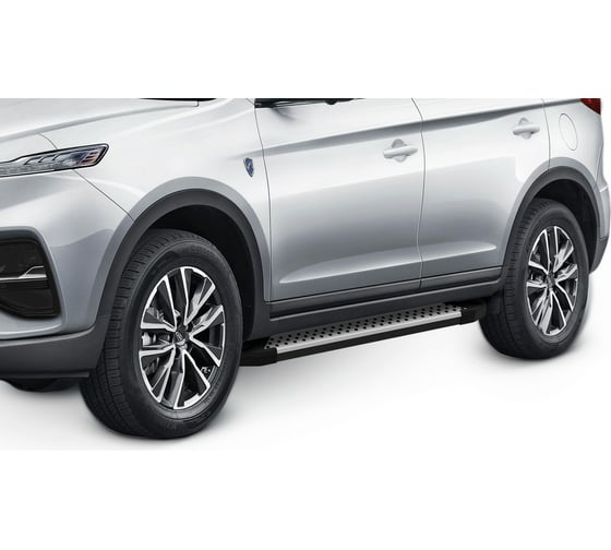 Пороги на автомобиль Rival Bmw-Style круг для JAC S7 Джак С7 2020-н.в., 180 см D180AL.9202.1