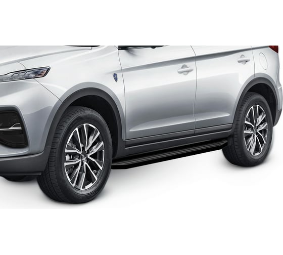 Пороги на автомобиль Rival Premium-Black для JAC S7 Джак С7 2020-н.в., 180 см A180ALB.9202.1