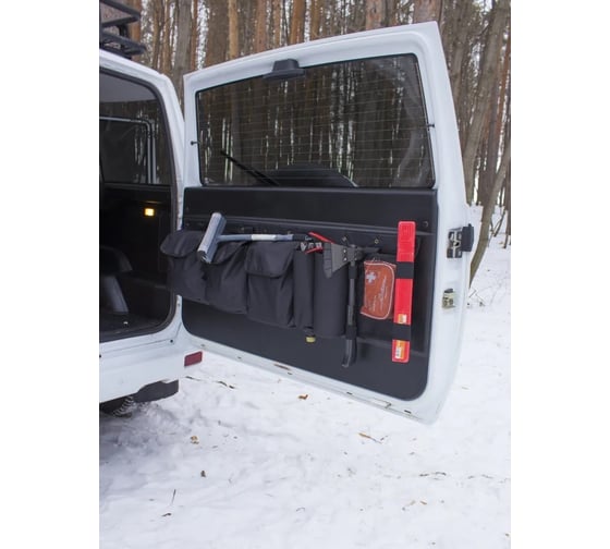 Органайзер на дверь багажника Tplus УАЗ Patriot 1180x100x340 мм, оксфорд 600, чёрный T019543