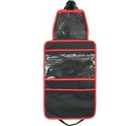 Органайзер в автомобиль Tplus с креплением для планшета/смартфона, 400x810 мм, чёрный/красный T019360