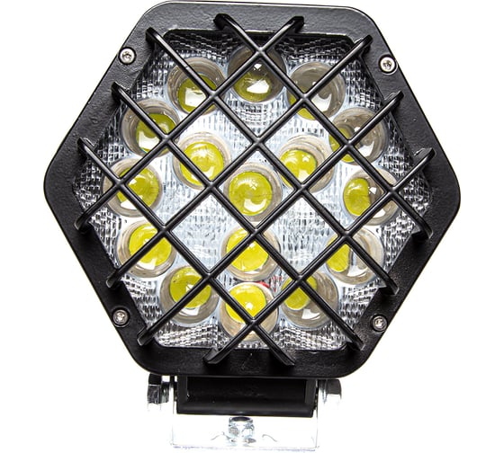 Фара рабочего света АВТОЭЛЕКТРИКА LED 6-и угольн., 12/24В, 16 светодиодов/48Вт, направленный (дальний) свет 09.2237