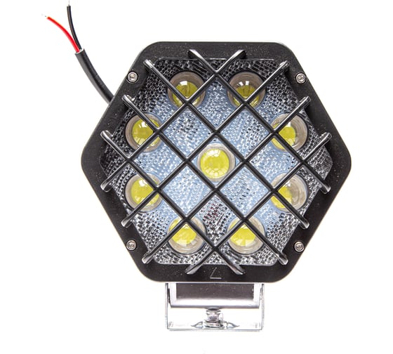 Фара рабочего света АВТОЭЛЕКТРИКА LED 6-и угольн., 12/24В, 9 светодиодов/27Вт, направленный (дальний) свет 09.2236