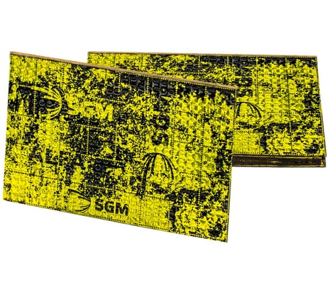 Шумоизоляция для автомобиля SGM Альфа 3, 10 листов/ Виброизоляция 3 мм для машины/ комплект шумки для авто SGM.A3.04X025.10Black