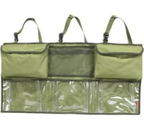 Органайзер на спинку заднего сиденья Tplus 1160x600 мм, 3/3 секций, оксфорд 600, олива T017841