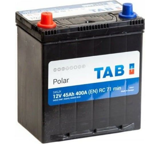 Аккумуляторная батарея TAB Polar 6СТ-45.1 54522 яп. ст./тонк. кл./бортик 246545 1