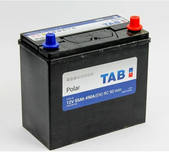 Аккумуляторная батарея TAB Polar 6СТ-55.0 55523/84 яп. ст./тонк. кл. с переходн. 246855 1