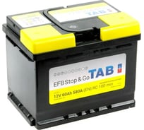 Аккумуляторная батарея TAB EFB Stop & Go 6СТ-60.0 212060 23398047