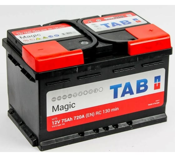 Аккумуляторная батарея TAB Magic 6СТ-75.0 низкий 189072 23398107