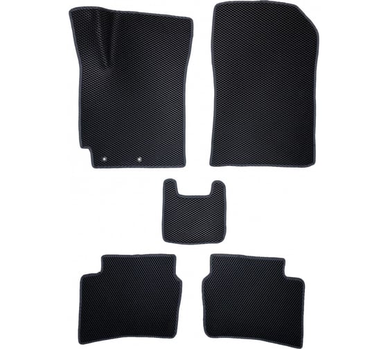 Коврики PSV для Hyundai Solaris II/Kia Rio IV 2017 г.в., черный, серый кант, EVA 133717 1