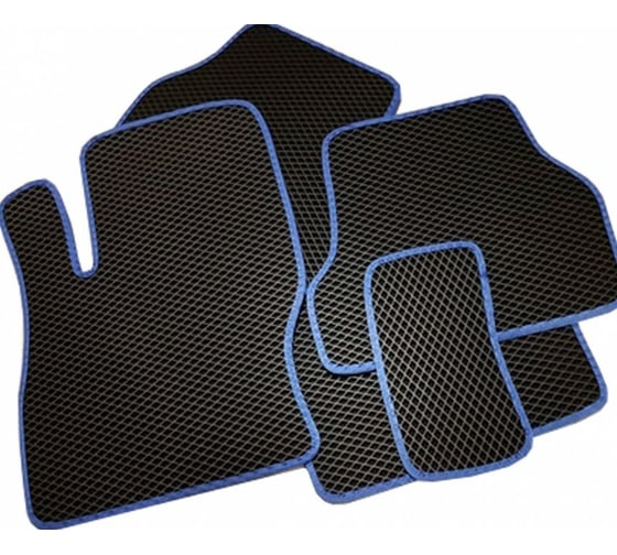 Коврики PSV для Lada Xray 2015 г.в., черный, синий кант, EVA 134240 1