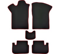 Коврики PSV для ВАЗ 2108-09-99-13-14-15 2001 г.в., черный, красный кант, EVA 133682