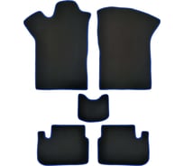 Коврики PSV для ВАЗ 2108-09-99-13-14-15 2001 г.в., черный, синий кант, EVA 133678