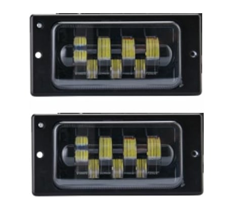 Светодиодная фара AIRLINE с регулируемой световой границей, 63 Вт, белый, 174x85x70 мм, комплект 2 шт. ALED070