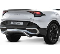 Защита заднего бампера Rival d57 скоба для Kia Sportage V 2021-н.в., нерж. сталь, 1 ч. R.2814.003