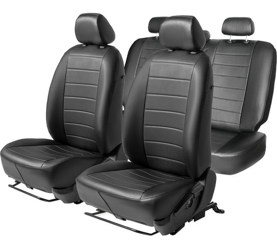 Авточехлы Rival для сидений Mitsubishi Lancer IX SD 2003-2010, строчка 40/60, экокожа SC.4004.1 1