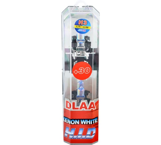 Автолампа SKYWAY XENON WHITE+30 H3 12V, 55W, 1-конт., 4500K, 2 шт. H3-12V55W-P B