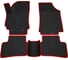 Салонные коврики REZKON 3D EVA Ромб резиновые, черные, для Toyota Land Cruiser 80, 89-98, красный кант 9234025084 1