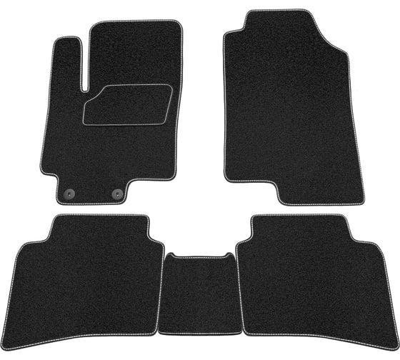Салонные коврики REZKON ворс на резиновой основе, черный, для Skoda Yeti 09-18 2530025100 1