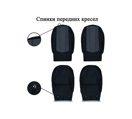 Чехлы сиденья SKYWAY для VOLKSWAGEN POLO с 2010 седан жаккард, 13 предметов S01306022