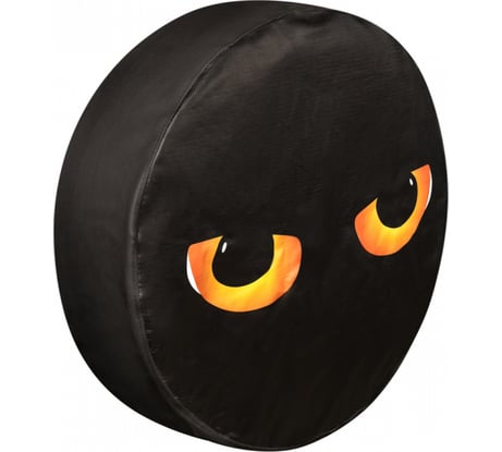 Чехол запасного колеса SKYWAY Глаза R16,17 диаметр 77см, экокожа/полиэстер S06301089