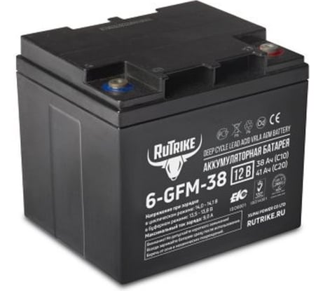 Аккумуляторная батарея Rutrike 6-GFM-38 (12V41A/H C20) 023279