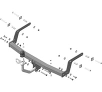 Фаркоп АвтоСтандарт для Lada X-Ray вкл. версию Cross с 2016 г, оцинк. шар ООО Трио Сервис L103A