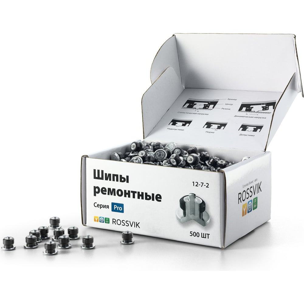 Ремонтный шип Rossvik 12-7-2 серия PRO, 500 шт. 12-7-2 PRO - выгодная ...