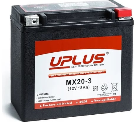 Аккумулятор Uplus Leoch 18Ач, 176x87x154, обратная полярность MX20-3 EPS12201 YTX20HL