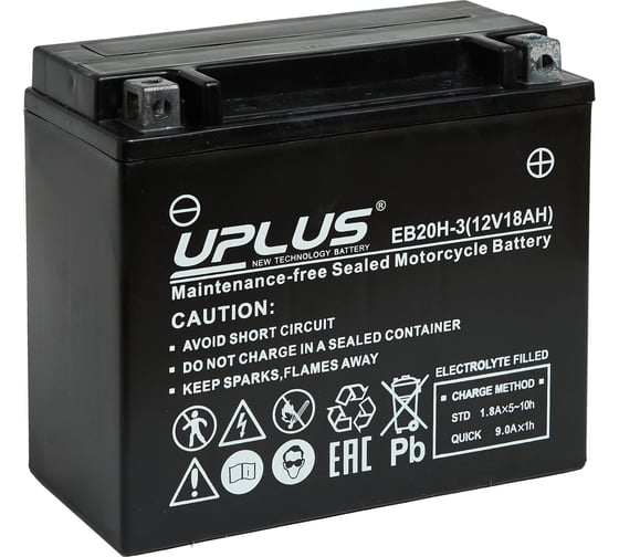 Аккумулятор Uplus Leoch 18Ач, 175x87x155, обратная полярность EB20H-3 CT12201 YTX20HL