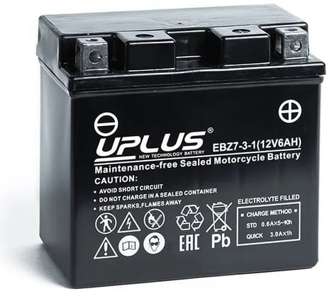 Аккумулятор Uplus Leoch 6Ач, 113x70x105, обратная полярность EBZ7-3-1 CT1207.2 YTX5L