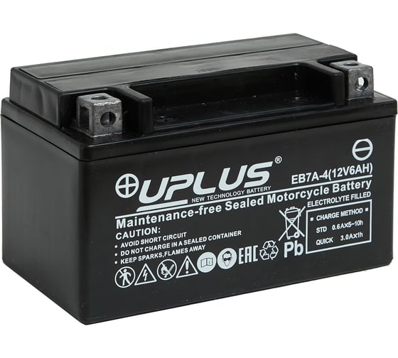 Аккумулятор Uplus Leoch 6Ач, 150x87x93, прямая полярность EB7A-4 CT1207 YTX7A-BS 1
