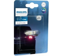 Автолампа PHILIPS C5W, SV8.5/8, LED, 30 мм, WHITE Ultinon Pro3000, 6000 K, 12 В 11860U30CWB1