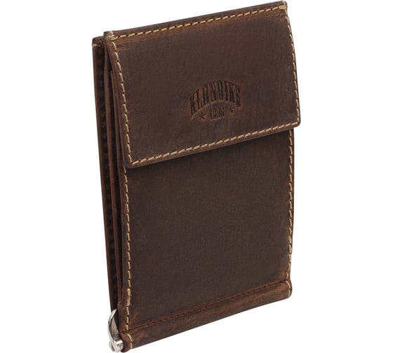 Бумажник Klondike Yukon, с зажимом для денег, коричневый, 12х1,5х9 см KD1114-03